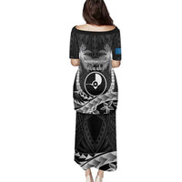 FSM Yap Day Family Matching Puletasi and Hawaiian Shirt 2025 Wa'ab Micronesia Black Color