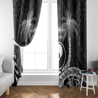 FSM Yap Day Window Curtain 2025 Wa'ab Micronesia Black Color