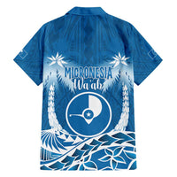 FSM Yap Day Family Matching Summer Maxi Dress and Hawaiian Shirt 2025 Wa'ab Micronesia Flag Color