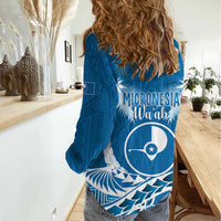 FSM Yap Day Women Casual Shirt 2025 Wa'ab Micronesia Flag Color