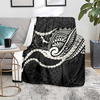 Aloha Hawaii Kalo Pikake Lei Blanket Chest Tattoo Black Hawaiian Pattern