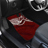 Aloha Hawaii Kalo Pikake Lei Car Mats Chest Tattoo Oxblood Hawaiian Pattern