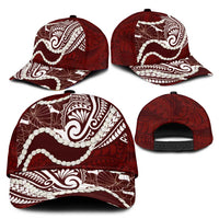 Aloha Hawaii Kalo Pikake Lei Classic Cap Chest Tattoo Oxblood Hawaiian Pattern