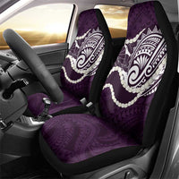 Aloha Hawaii Kalo Pikake Lei Car Seat Cover Chest Tattoo Purple Hawaiian Pattern