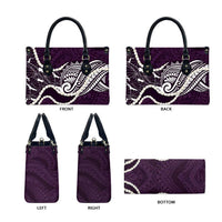 Aloha Hawaii Kalo Pikake Lei Leather Bag Chest Tattoo Purple Hawaiian Pattern
