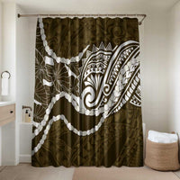 Aloha Hawaii Kalo Pikake Lei Bathroom Set Chest Tattoo Gold Hawaiian Pattern