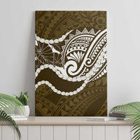 Aloha Hawaii Kalo Pikake Lei Canvas Wall Art Chest Tattoo Gold Hawaiian Pattern