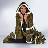 Aloha Hawaii Kalo Pikake Lei Hooded Blanket Chest Tattoo Gold Hawaiian Pattern