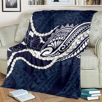 Aloha Hawaii Kalo Pikake Lei Blanket Chest Tattoo Oxford Blue Hawaiian Pattern