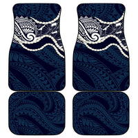 Aloha Hawaii Kalo Pikake Lei Car Mats Chest Tattoo Oxford Blue Hawaiian Pattern