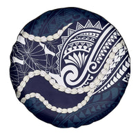 Aloha Hawaii Kalo Pikake Lei Spare Tire Cover Chest Tattoo Oxford Blue Hawaiian Pattern