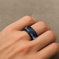 Aloha Hawaii Kalo Pikake Lei Spinner Ring Chest Tattoo Oxford Blue Hawaiian Pattern
