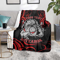 Personalised Aotearoa Bulldog Blanket NZ Maori Tattoo