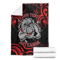 Personalised Aotearoa Bulldog Blanket NZ Maori Tattoo