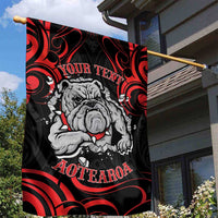 Personalised Aotearoa Bulldog Garden Flag NZ Maori Tattoo