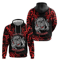Personalised Aotearoa Bulldog Hoodie NZ Maori Tattoo