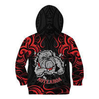Personalised Aotearoa Bulldog Kid Hoodie NZ Maori Tattoo