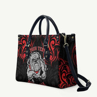 Personalised Aotearoa Bulldog Leather Bag NZ Maori Tattoo - Polynesian Pride