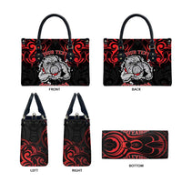 Personalised Aotearoa Bulldog Leather Bag NZ Maori Tattoo - Polynesian Pride