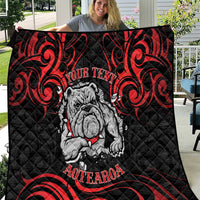 Personalised Aotearoa Bulldog Quilt NZ Maori Tattoo