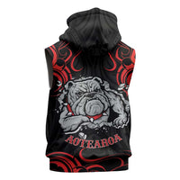 Aotearoa Bulldog Sleeveless Hoodie NZ Maori Tattoo - Polynesian Pride