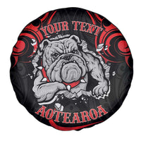 Personalised Aotearoa Bulldog Spare Tire Cover NZ Maori Tattoo