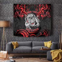 Personalised Aotearoa Bulldog Tapestry NZ Maori Tattoo