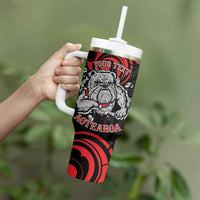 Personalised Aotearoa Bulldog Tumbler With Handle NZ Maori Tattoo