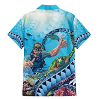 Hawaii Snorkeling Honu Turtle Family Matching Mermaid Dress and Hawaiian Shirt Under The Ocean Vibes LT14 - Polynesian Pride