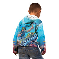 Hawaii Snorkeling Honu Turtle Kid Hoodie Under The Ocean Vibes