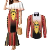 Personalised Bukidnon Philippines Couples Matching Mermaid Dress and Long Sleeve Button Shirt The Food Basket of Region X