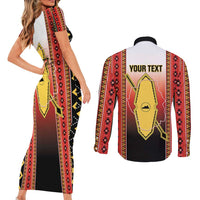 Personalised Bukidnon Philippines Couples Matching Short Sleeve Bodycon Dress and Long Sleeve Button Shirt The Food Basket of Region X