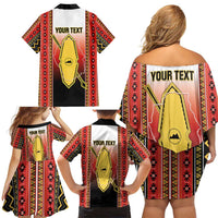 Personalised Bukidnon Philippines Family Matching Off Shoulder Short Dress and Hawaiian Shirt The Food Basket of Region X
