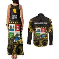 Agusan del Sur Philippines Couples Matching Tank Maxi Dress and Long Sleeve Button Shirt Habagatang Agusan Lolong