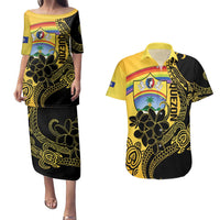 Quezon Province Couples Matching Puletasi and Hawaiian Shirt Cocolandia Philippines Turtle