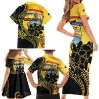 Quezon Province Family Matching Short Sleeve Bodycon Dress and Hawaiian Shirt Cocolandia Philippines Turtle