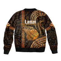 Polynesian Pride Hawaiian Islands Bomber Jacket Lani Map Gold Kanaka With Kakau LT14 - Polynesian Pride
