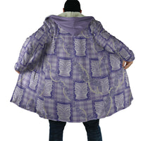 Aloha Hawaii Tiki Palaka Motifs Cloak Honohono Lei Purple Elegant Vibes