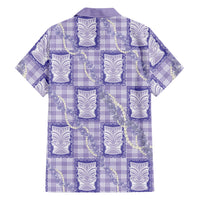 Aloha Hawaii Tiki Palaka Motifs Family Matching Summer Maxi Dress and Hawaiian Shirt Honohono Lei Purple Elegant Vibes LT14 - Polynesian Pride