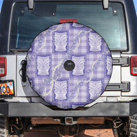 Aloha Hawaii Tiki Palaka Motifs Spare Tire Cover Honohono Lei Purple Elegant Vibes LT14 Purple - Polynesian Pride