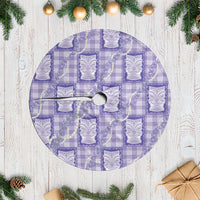 Aloha Hawaii Tiki Palaka Motifs Tree Skirt Honohono Lei Purple Elegant Vibes LT14 Casual Purple - Polynesian Pride