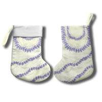 Hawaii Honohono Palaka Motifs Christmas Stocking Hawaiian Orchid Lei LT14 - Polynesian Pride
