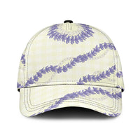 Hawaii Honohono Palaka Motifs Classic Cap Hawaiian Orchid Lei LT14 Universal Fit Cream - Polynesian Pride