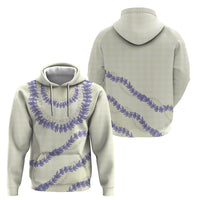 Hawaii Honohono Palaka Motifs Hoodie Hawaiian Orchid Lei