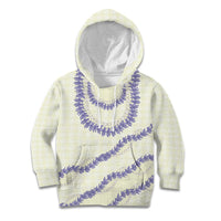 Hawaii Honohono Palaka Motifs Kid Hoodie Hawaiian Orchid Lei