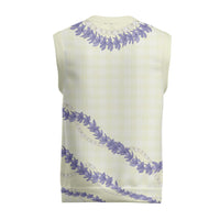 Hawaii Honohono Palaka Motifs Christmas Knitted V-Neck Vest Hawaiian Orchid Lei LT14 - Polynesian Pride