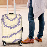Hawaii Honohono Palaka Motifs Luggage Cover Hawaiian Orchid Lei