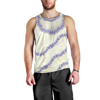 Hawaii Honohono Palaka Motifs Men Tank Top Hawaiian Orchid Lei