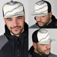 Hawaii Honohono Palaka Motifs Mesh Trucker Cap Hawaiian Orchid Lei LT14 - Polynesian Pride