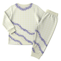 Hawaii Honohono Palaka Motifs Christmas Pajama Set Hawaiian Orchid Lei LT14 - Polynesian Pride